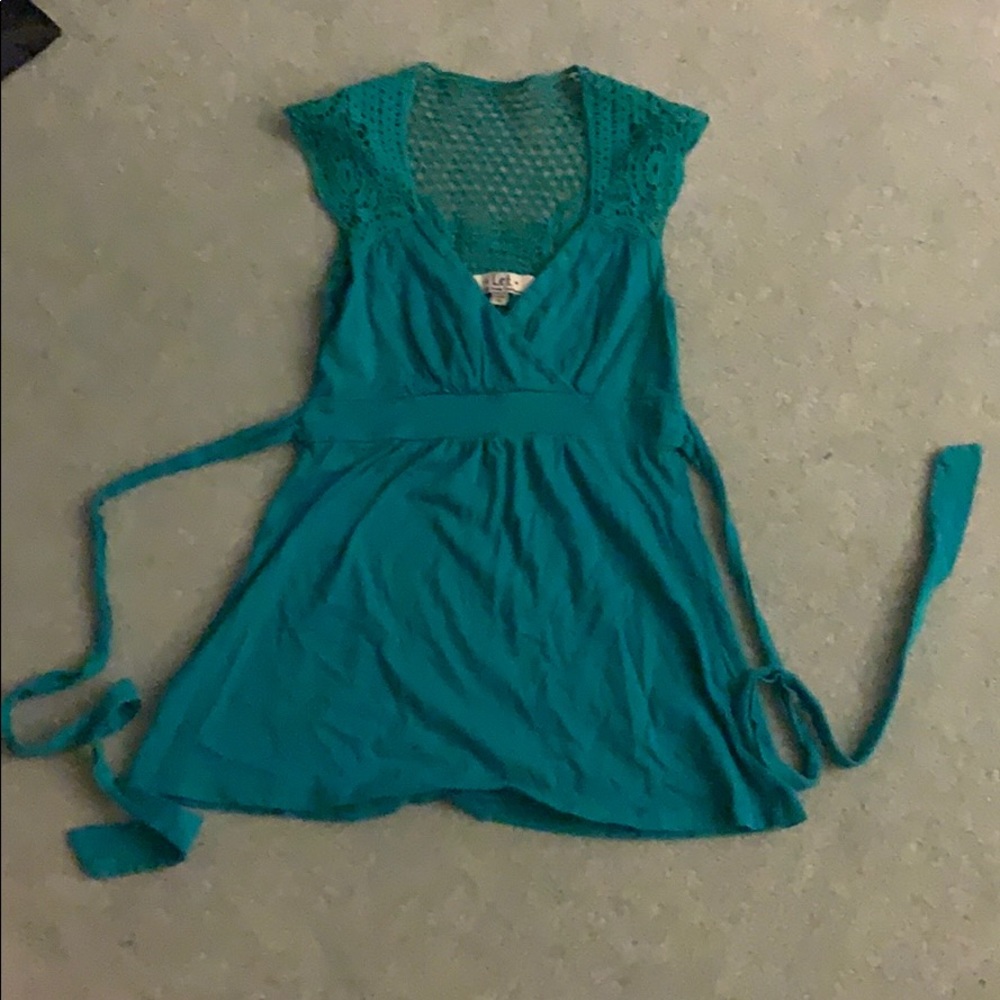 L.e.i. - teal lacy babydoll